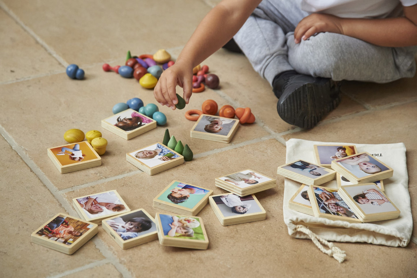 Tickit - My Emotions Houten Tegels Set van 18