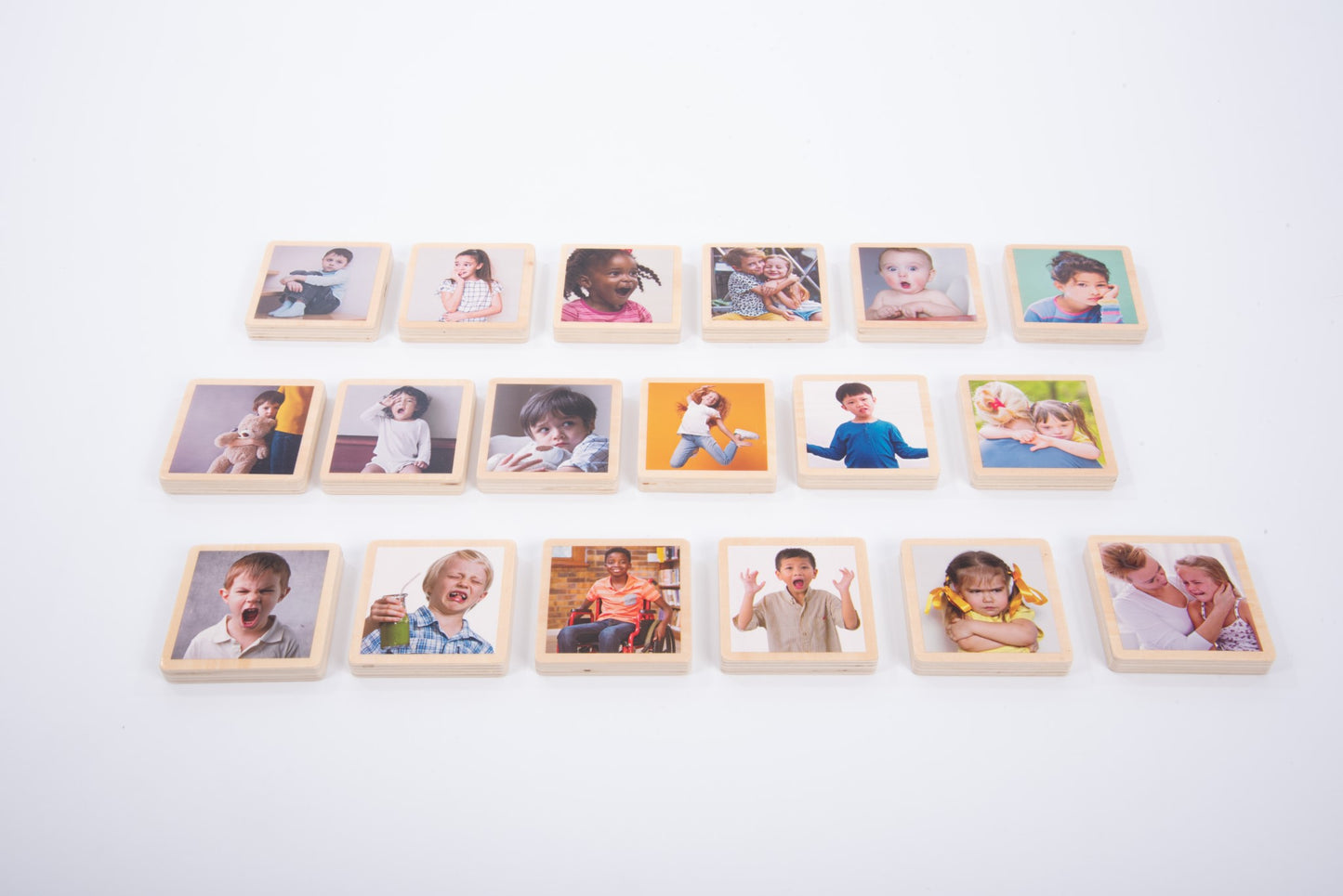 Tickit - My Emotions Houten Tegels Set van 18