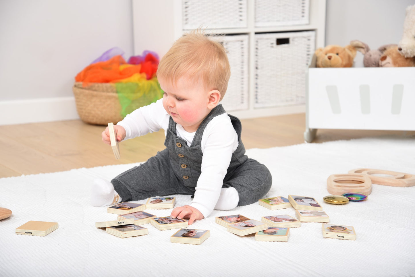 Tickit - My Emotions Houten Tegels Set van 18