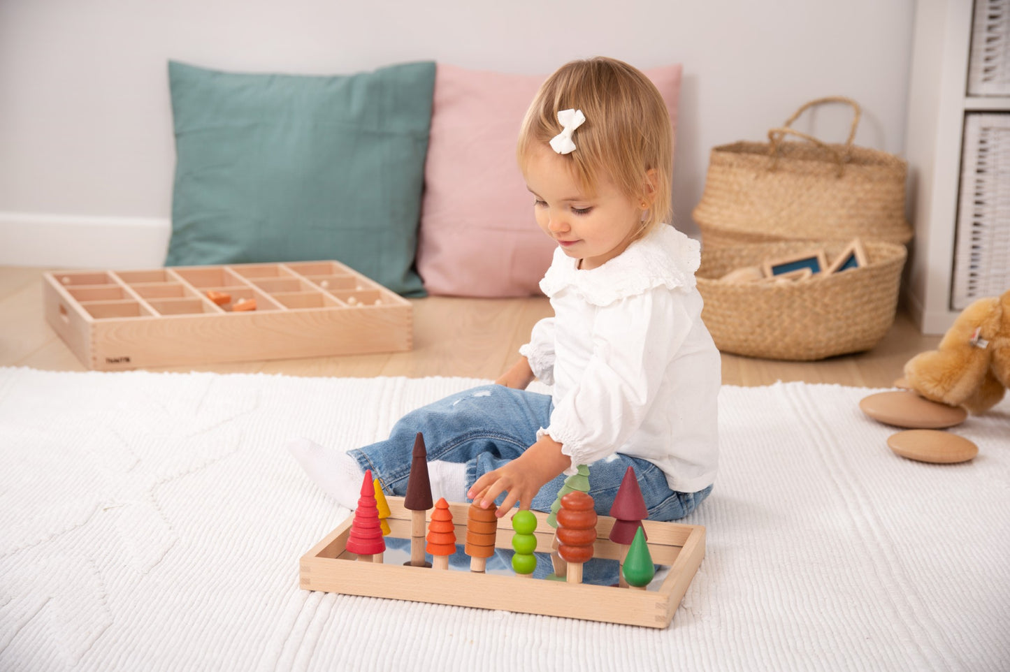 Tickit - Houten Sensorische Speelbak met Spiegel (36x24cm)