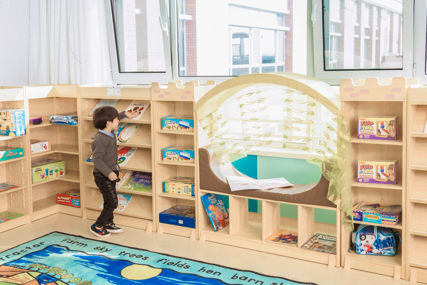 Leesbank met opbergruimte