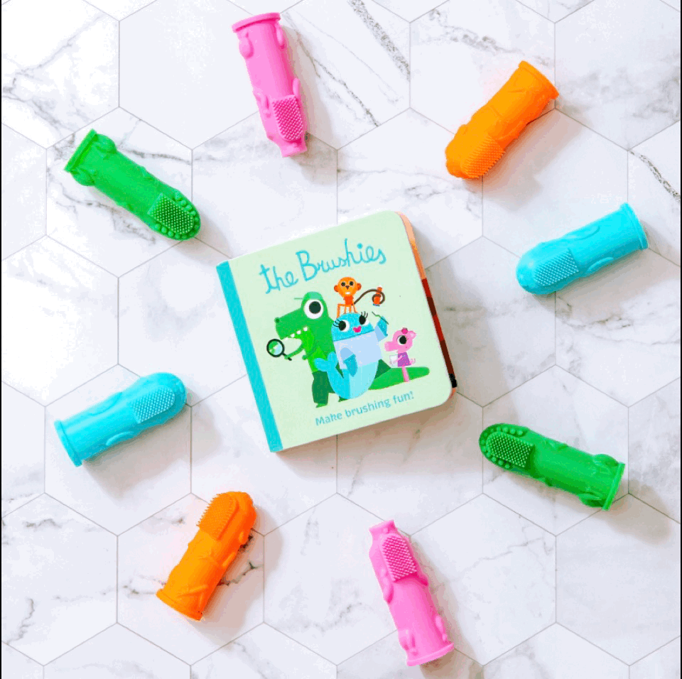 The Brushies - Baby Tandenborstel - Groen Dino