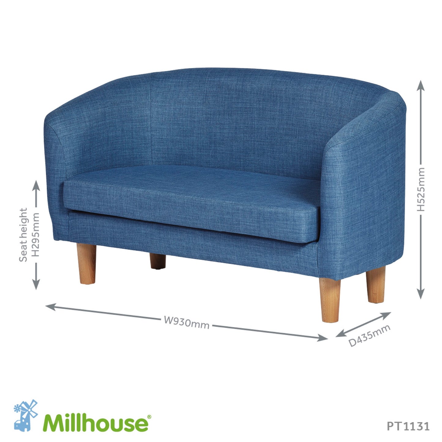 Millhouse - Kinderbank voor kinderopvang zithoogte 29,5cm - Home from Home