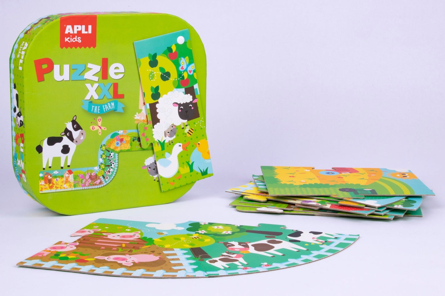 Apli Kids - Boerderij XXL puzzel 12 - delig (158x53cm) - Playlaan