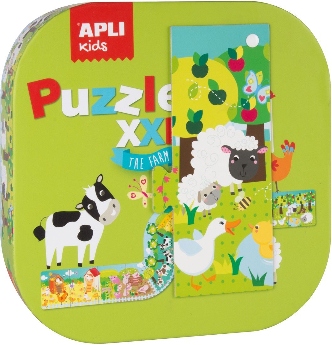 Apli Kids - Boerderij XXL puzzel 12 - delig (158x53cm) - Playlaan