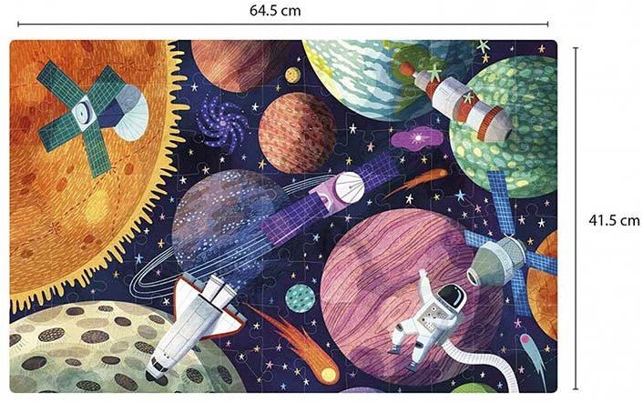 Apli Kids - Zonnestelsel Glow in the dark puzzel + poster (104 - delig) - Playlaan