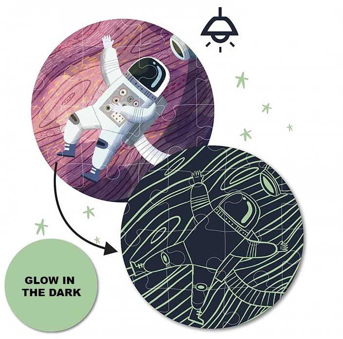 Apli Kids - Zonnestelsel Glow in the dark puzzel + poster (104 - delig) - Playlaan