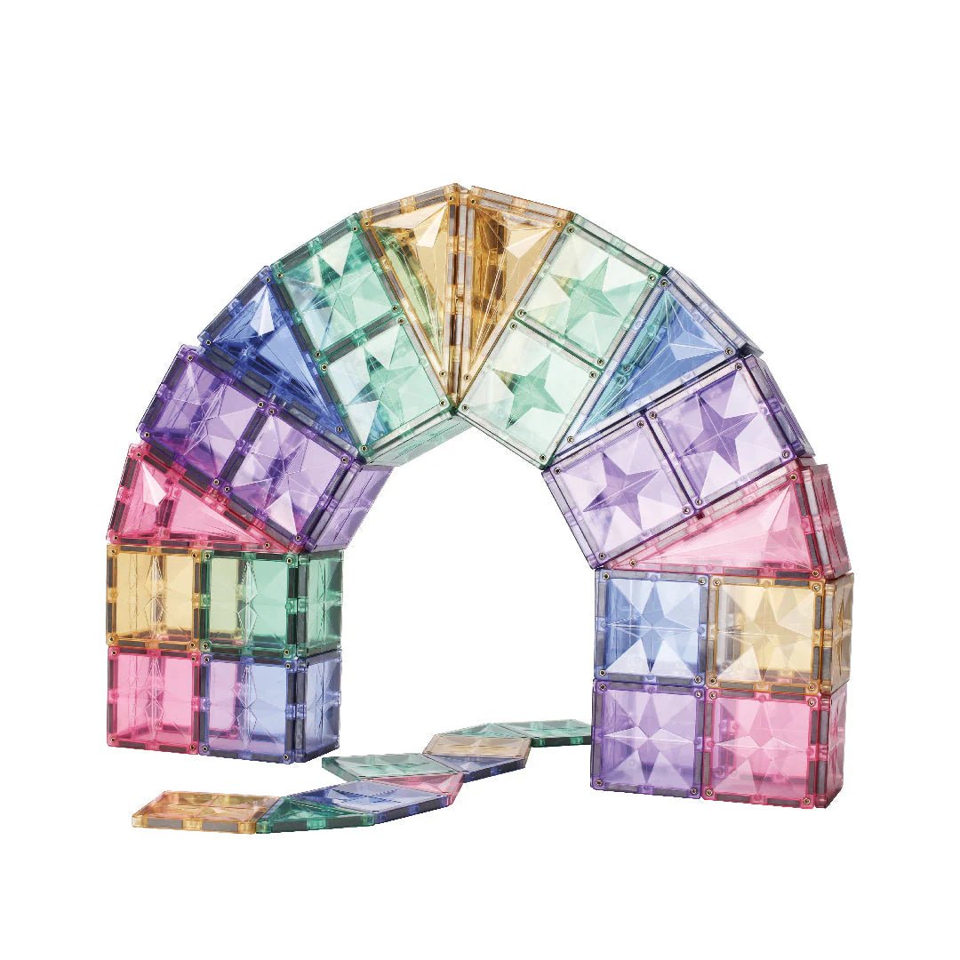 Cleverclixx - Creative Pack Pastel 125 stuks - Magnetisch Bouwspeelgoed - Playlaan