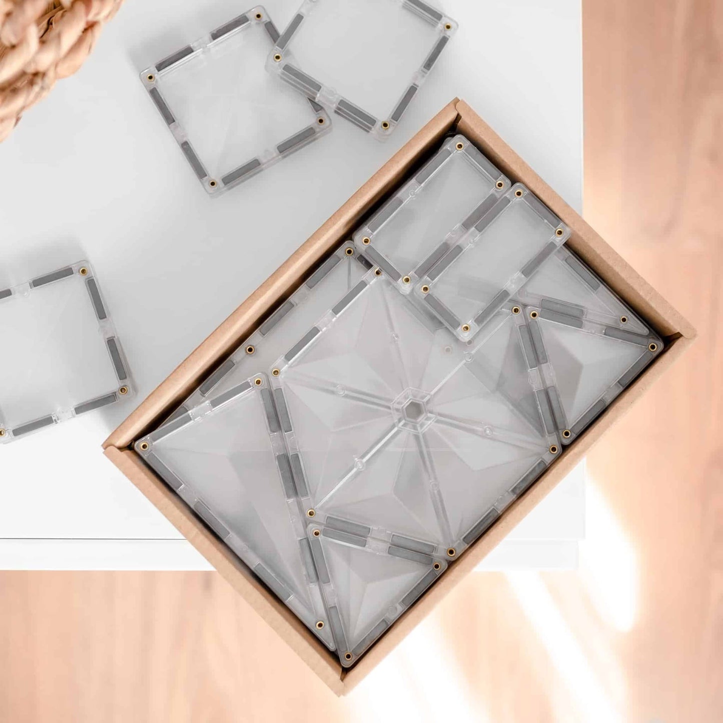 Connetix - Clear Starter Pack 34 st - Magnetische Tegels - Playlaan