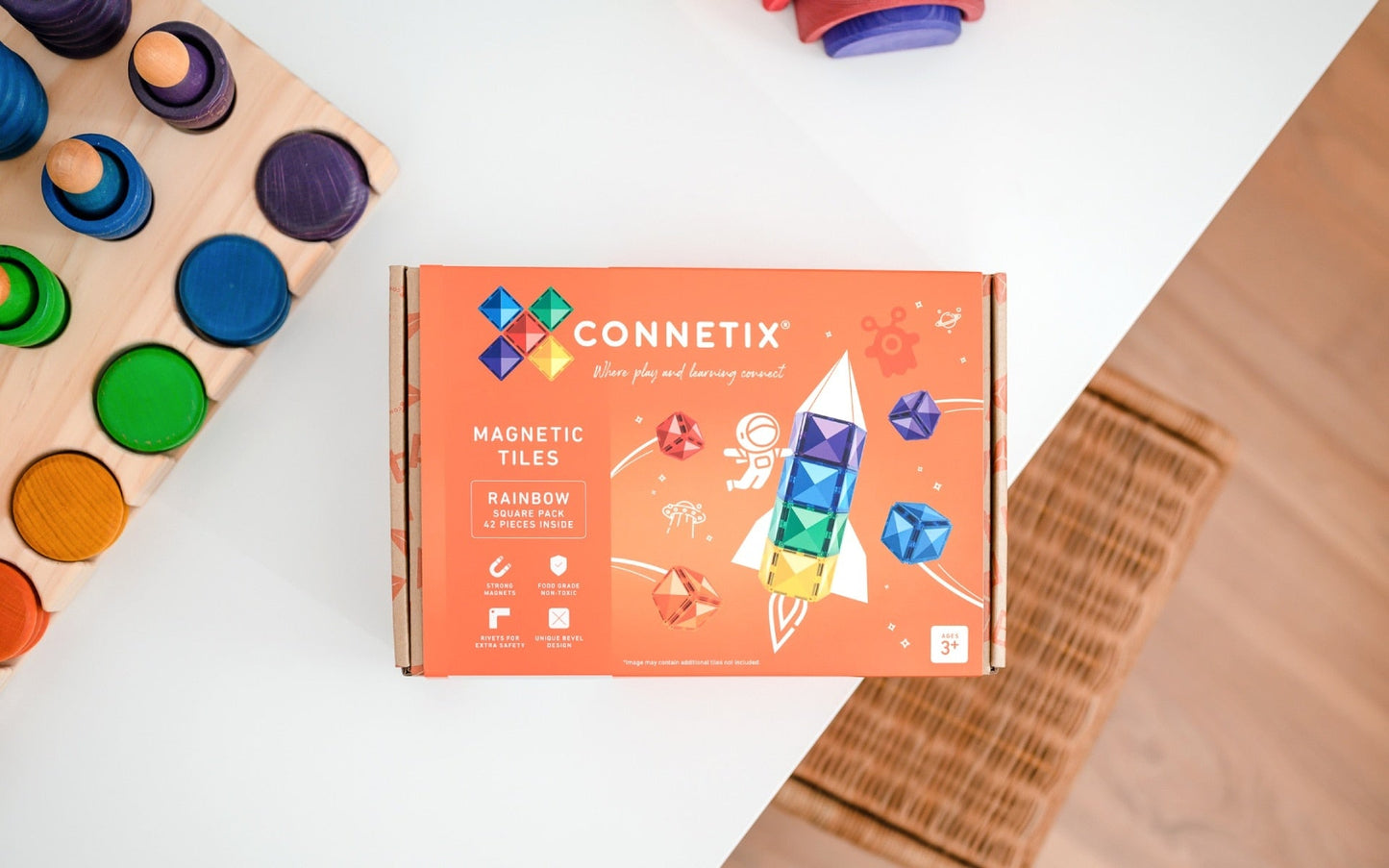 Connetix - Rainbow Square Pack 42 st - Playlaan