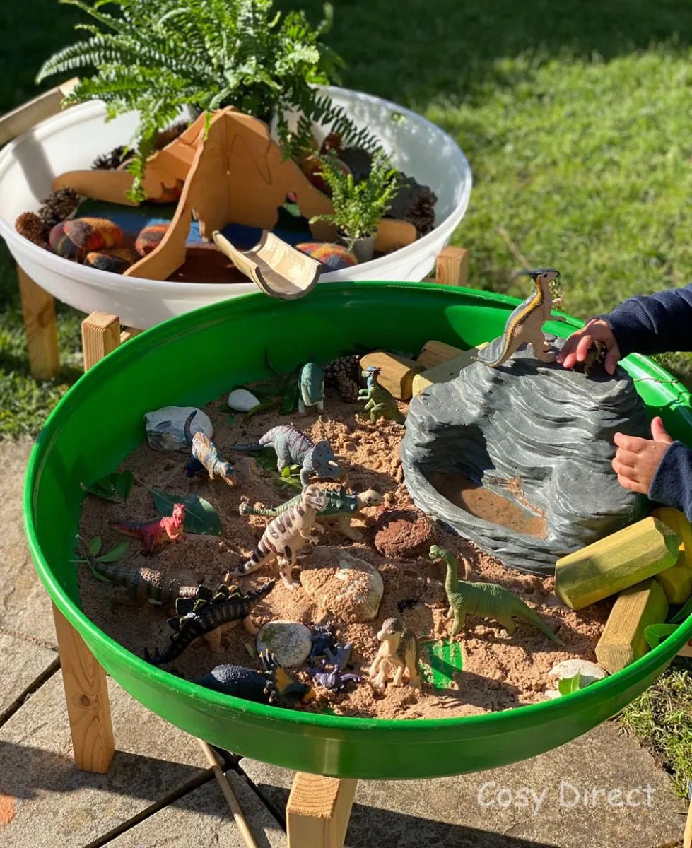 Cosy - Cosy - Landschap Tuff Tray Rond (69cm) speelbakken met houten onderstel - set van 3 - Playlaan