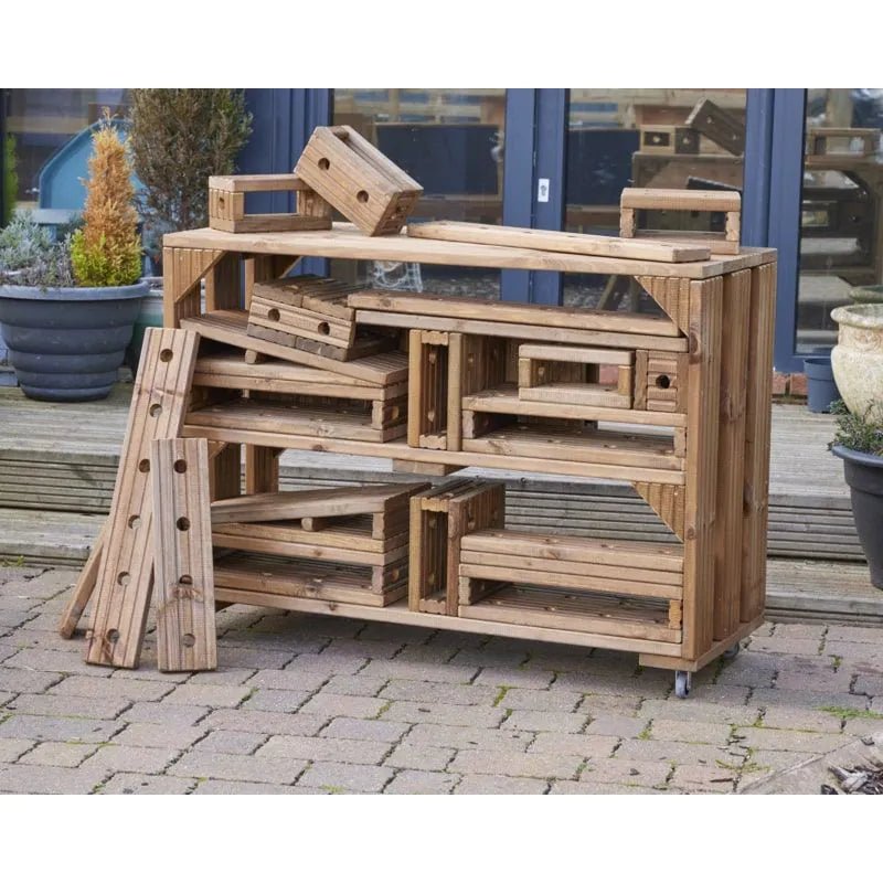 Cosy - Fantasie - en techniek bouwblokken met trolley 25st - Playlaan