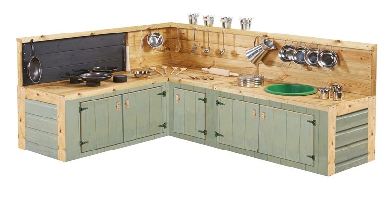 Cosy - Hoek - modderkeuken Country Green – werkhoogte 65cm - Playlaan