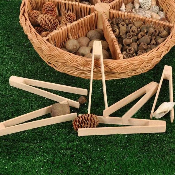 Cosy - Houten pincetten 6st - Playlaan