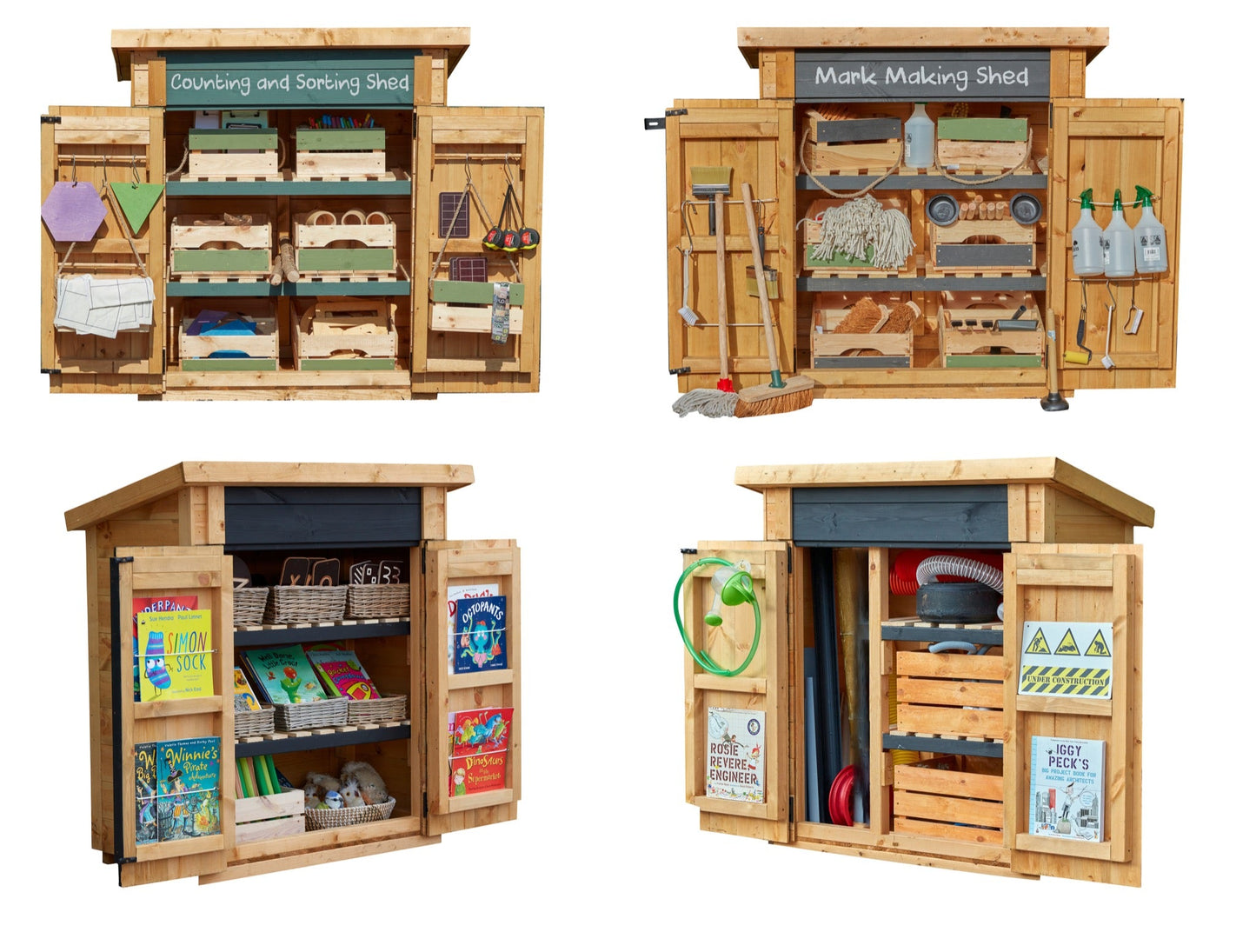 Cosy - Kasten set van 4 - Peuterschuurtjes - Playlaan