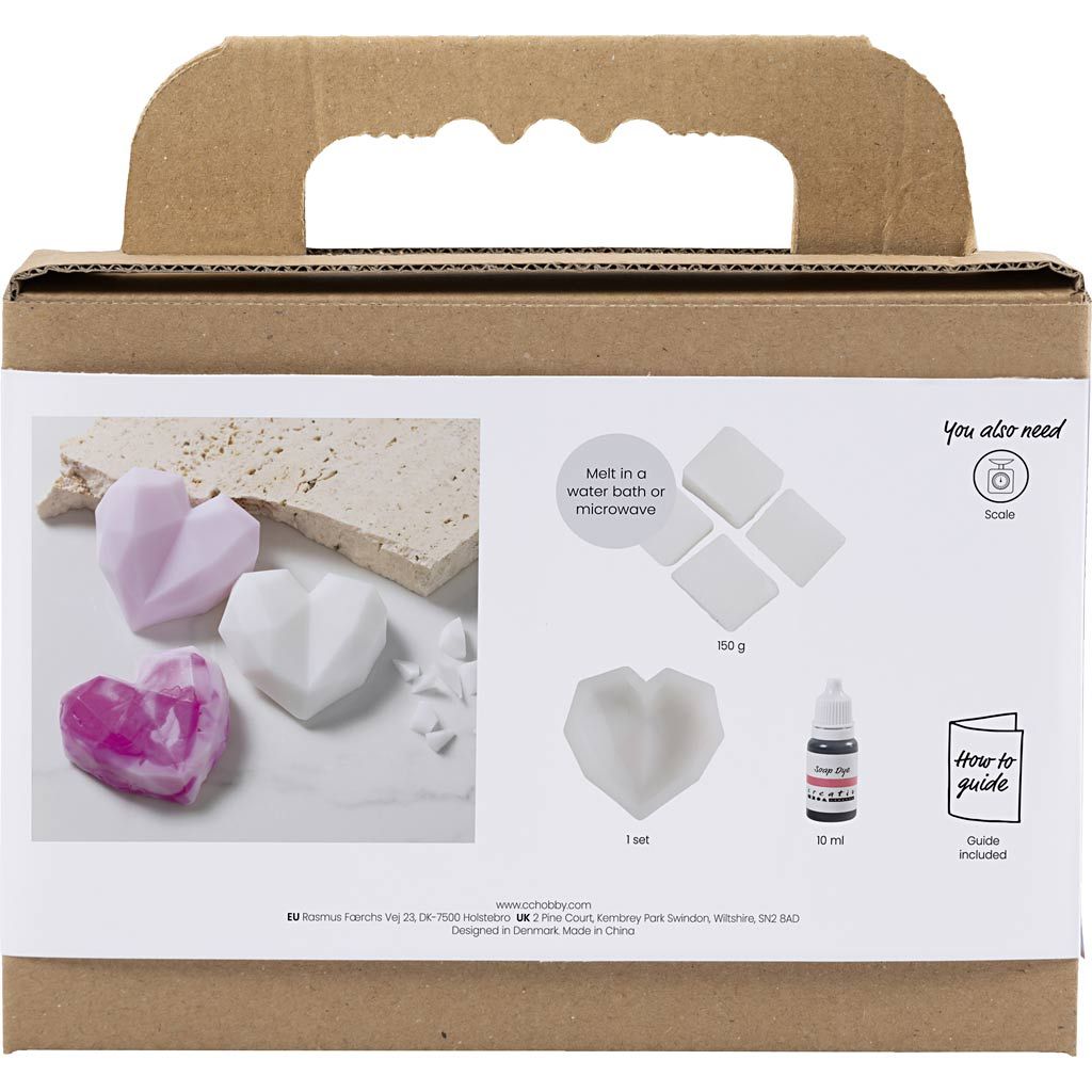 Creativ Company - Creativ Company - Mini hobbyset zeep maken - harten roze - Playlaan