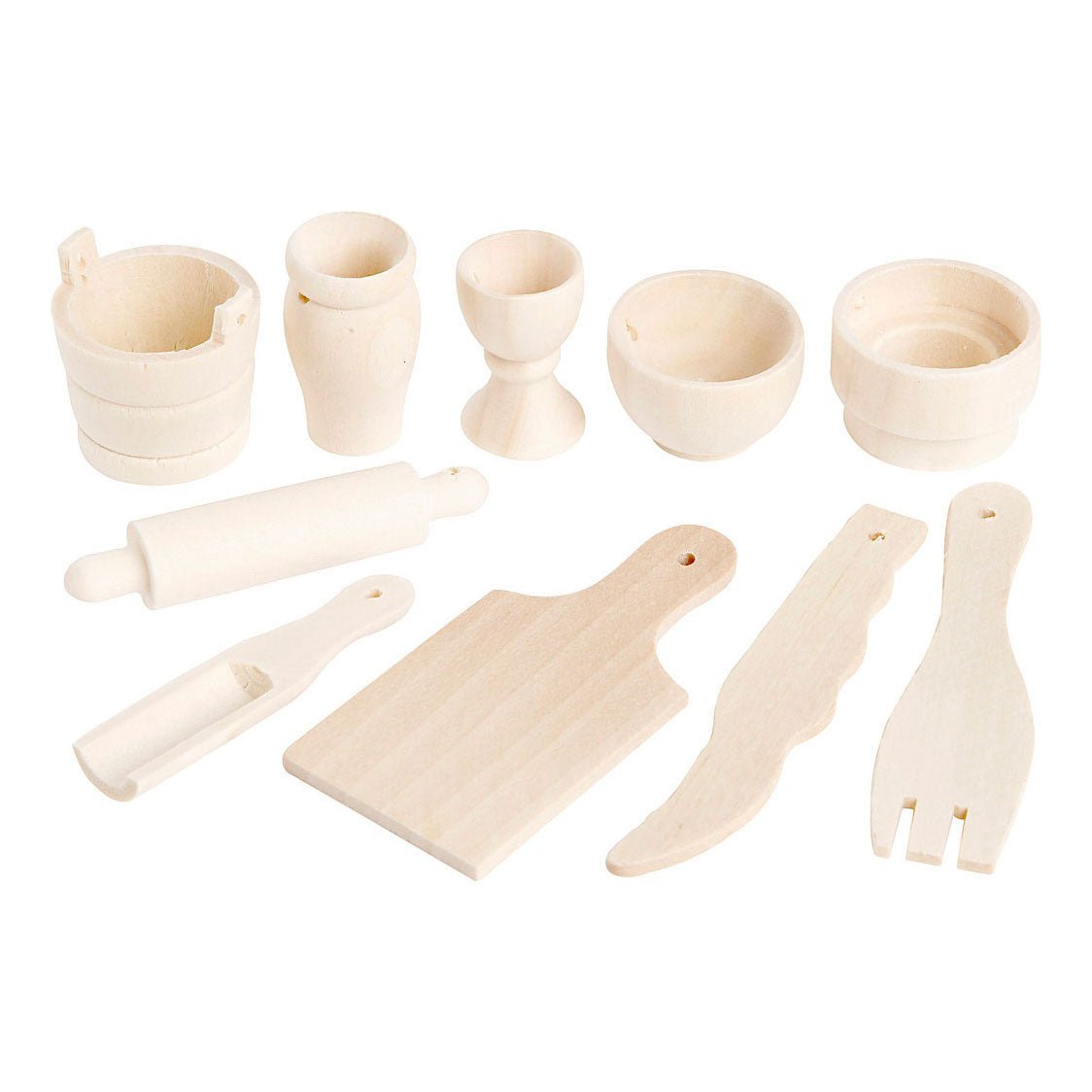 Creativ Company - Houten Keukengerei Mini 10st - Playlaan