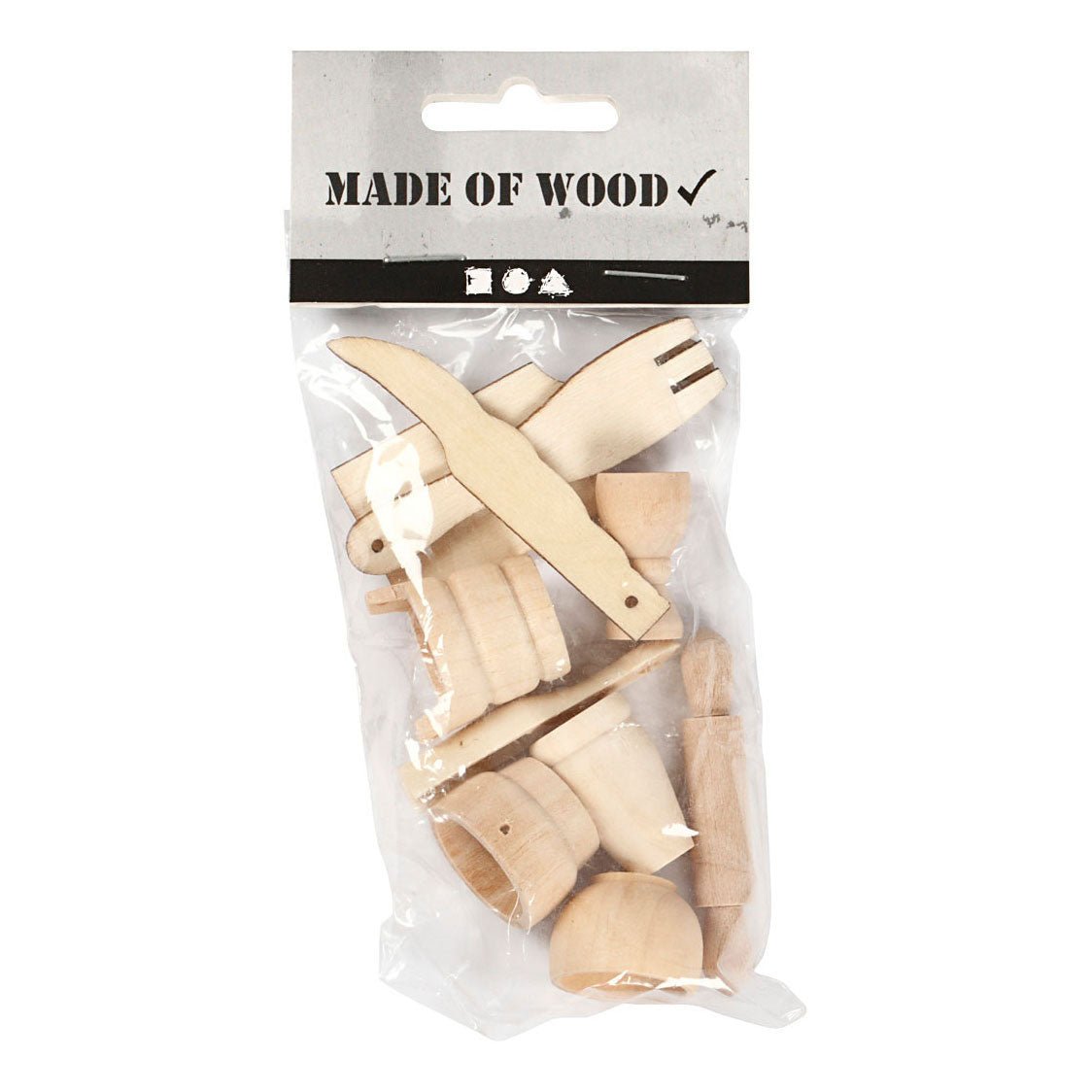 Creativ Company - Houten Keukengerei Mini 10st - Playlaan