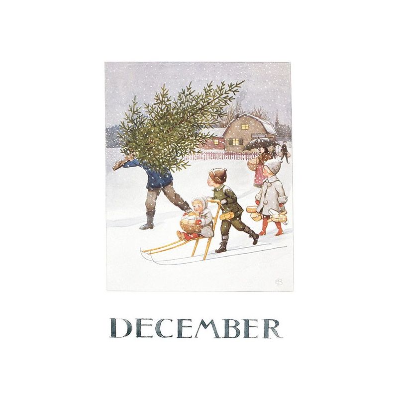 Hjelm Förlag - Elsa Beskow 12 Maandkaarten set - "Het Jaar Rond"