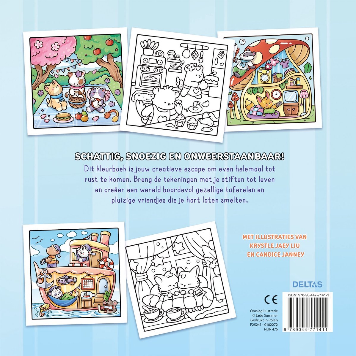 Deltas Centrale uitgeverij - Comfy & Cute - Cozy kleurboek Jade Summer - Deltas - Playlaan