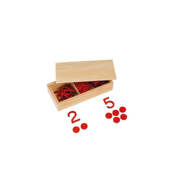 Eduplay - Eduplay - Montessori houten cijfers en fiches in doos - Playlaan