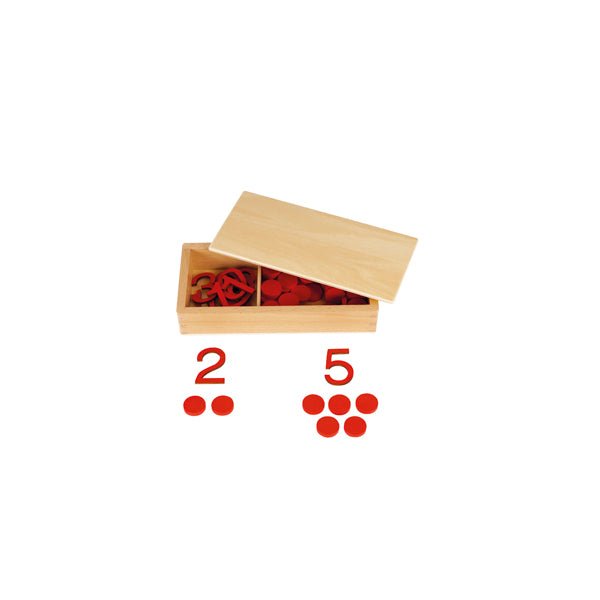 Eduplay - Eduplay - Montessori houten cijfers en fiches in doos - Playlaan