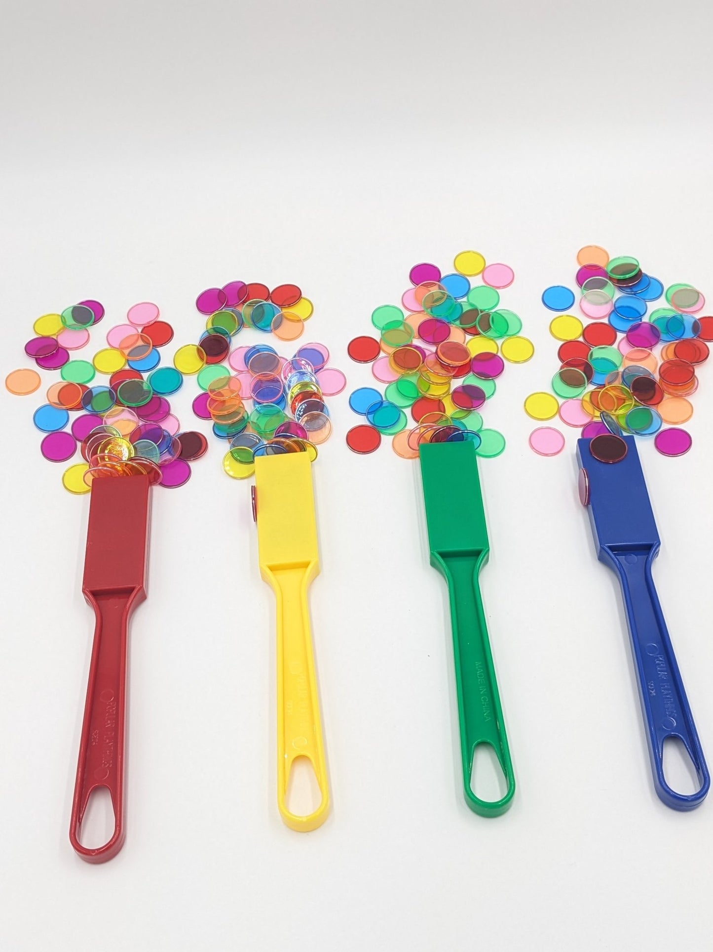 Eduplay - Magnetische Staven met Fiches - Set van 4 (blauw, geel, groen, rood) - Playlaan