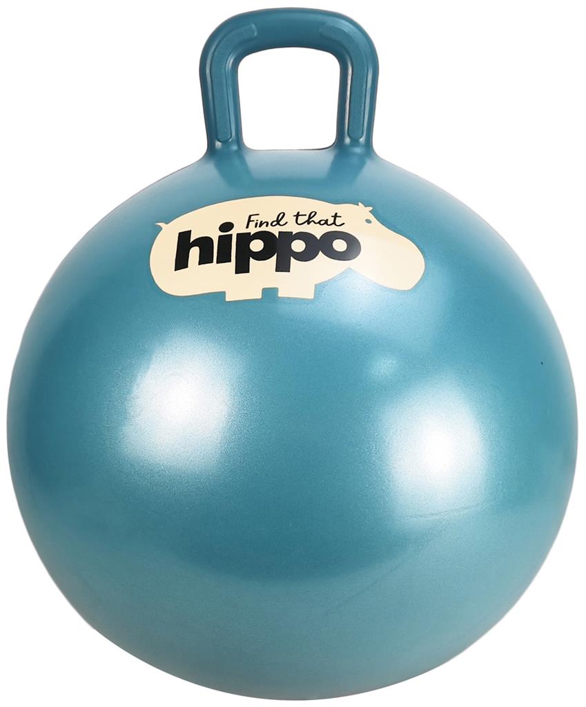 Find that Hippo - SPRINGBAL - Donkerblauw dia.45cm, incl. pomp - Playlaan