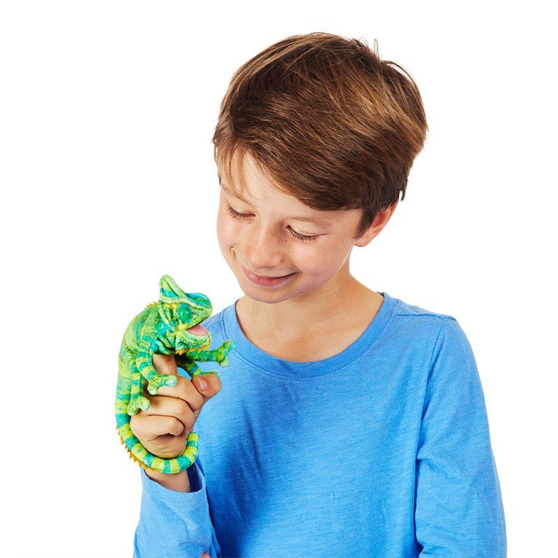 Folkmanis - Folkmanis - Vinger poppetje - Chameleon mini - Playlaan