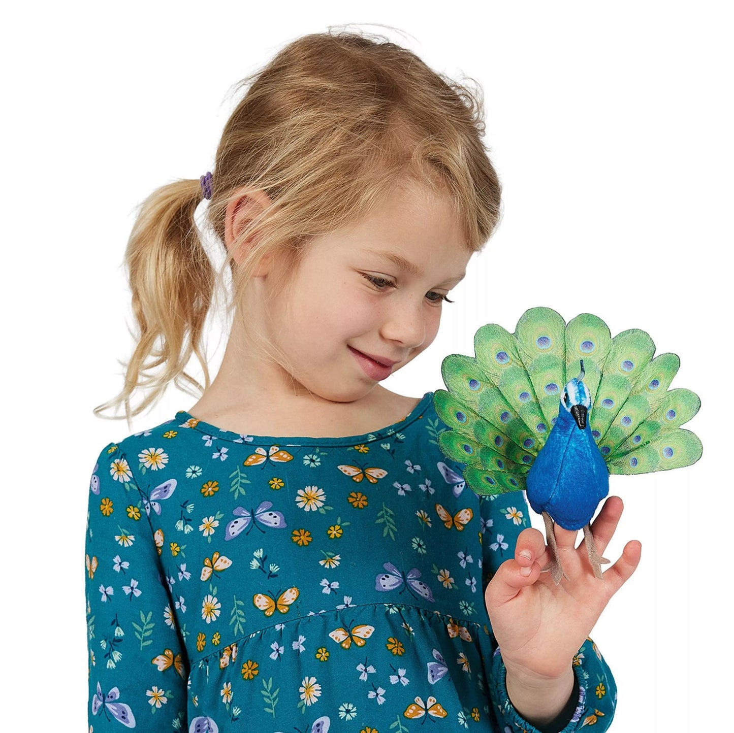 Folkmanis - Folkmanis - Vinger poppetje - Pauw mini - Playlaan