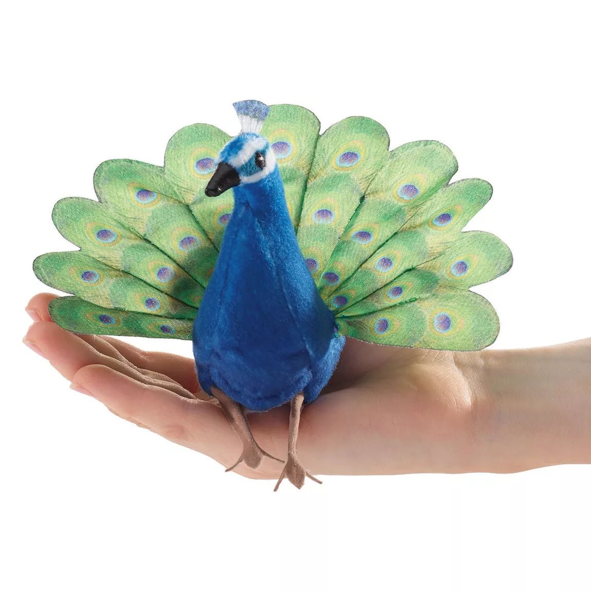 Folkmanis - Folkmanis - Vinger poppetje - Pauw mini - Playlaan
