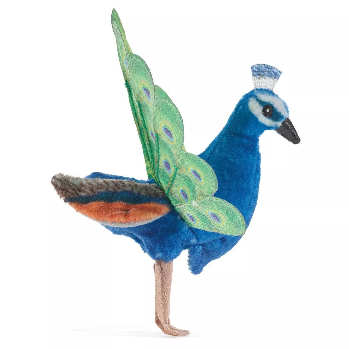 Folkmanis - Folkmanis - Vinger poppetje - Pauw mini - Playlaan