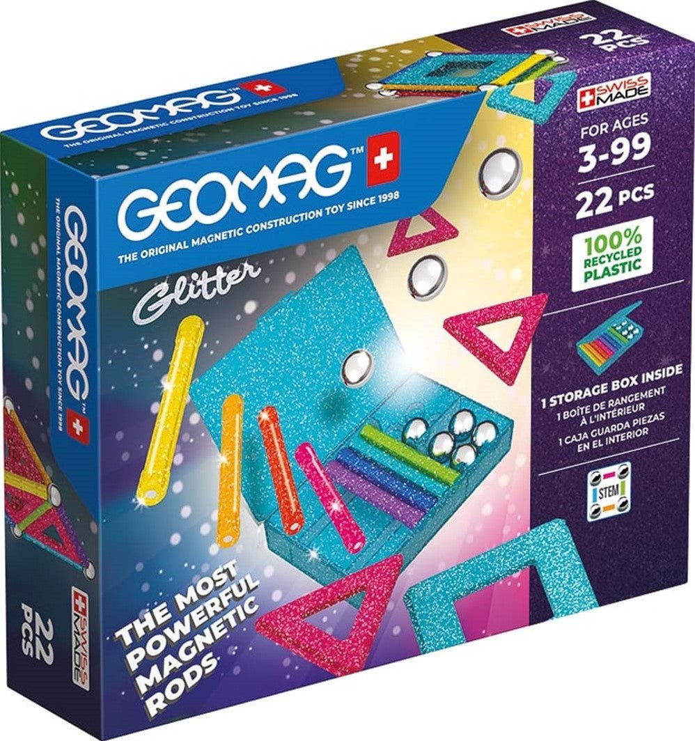 Geomag - Glitter Panels Recycled 22 pcs - Playlaan