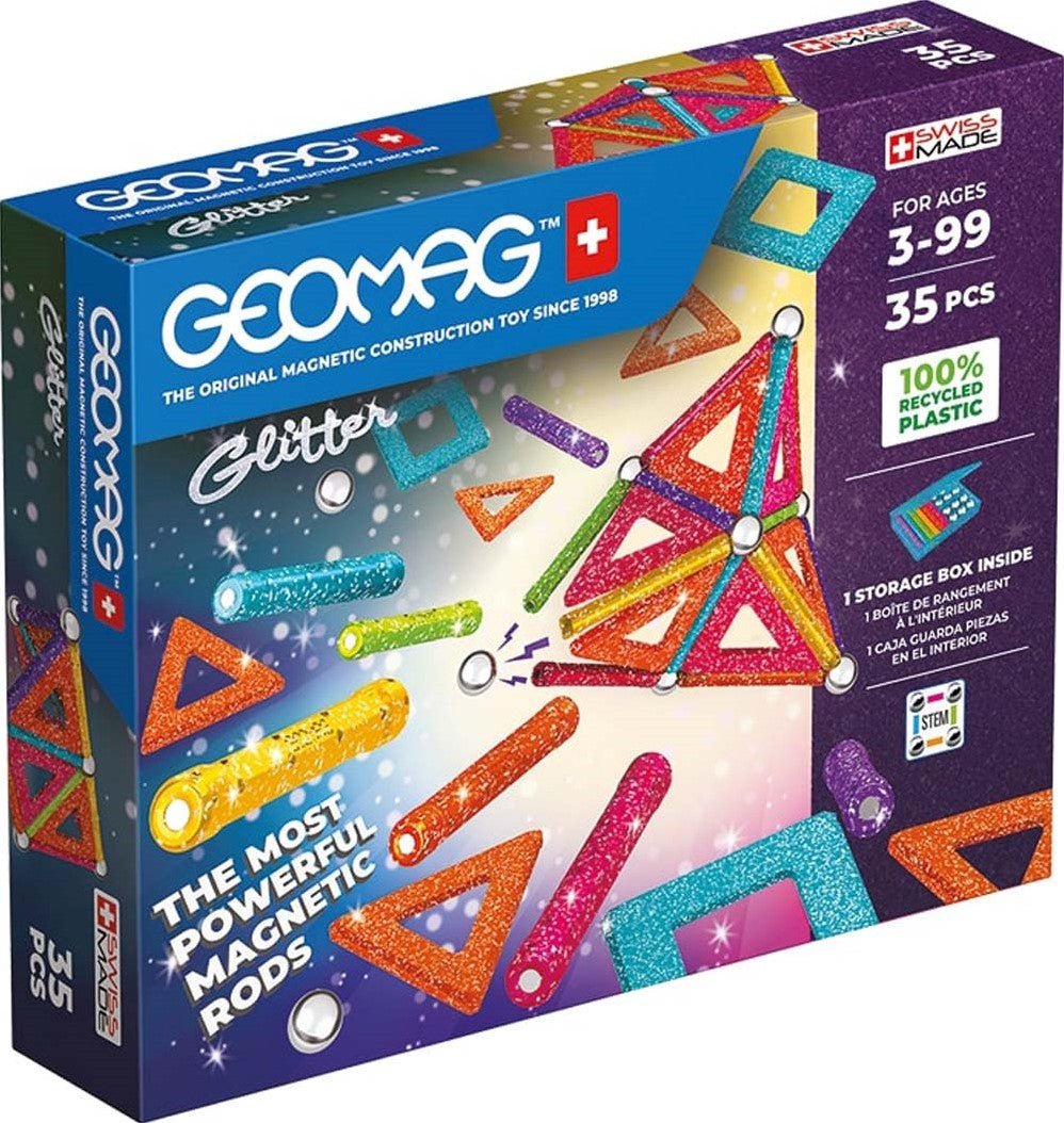 Geomag - Glitter Panels Recycled 35 pcs - Playlaan