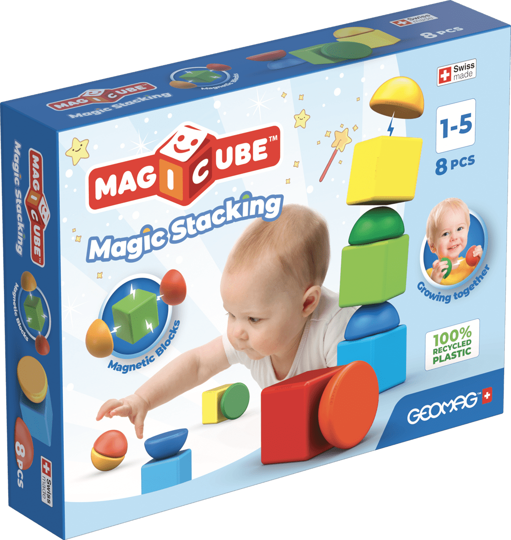 Geomag - Magicube Blokken Gerecycled Stapelen 8 - delig - Playlaan
