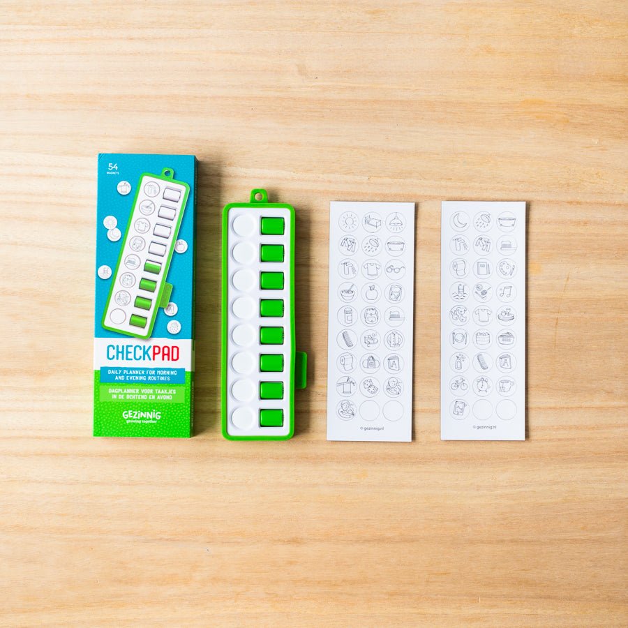 Gezinnig - Checkpad Dagplenner - Groen - Playlaan