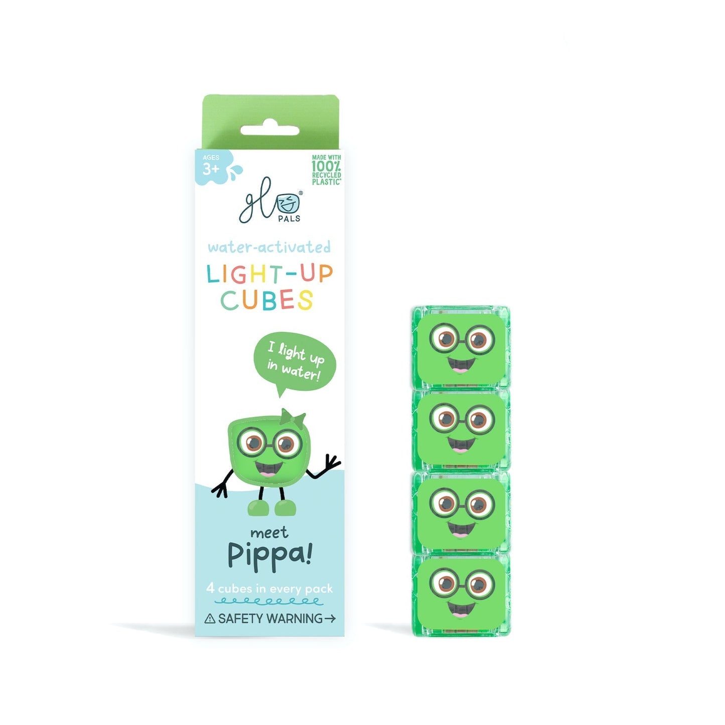 Glo Pals - Glo Pals Lichtkubussen - 4 stuks Pippa - Playlaan