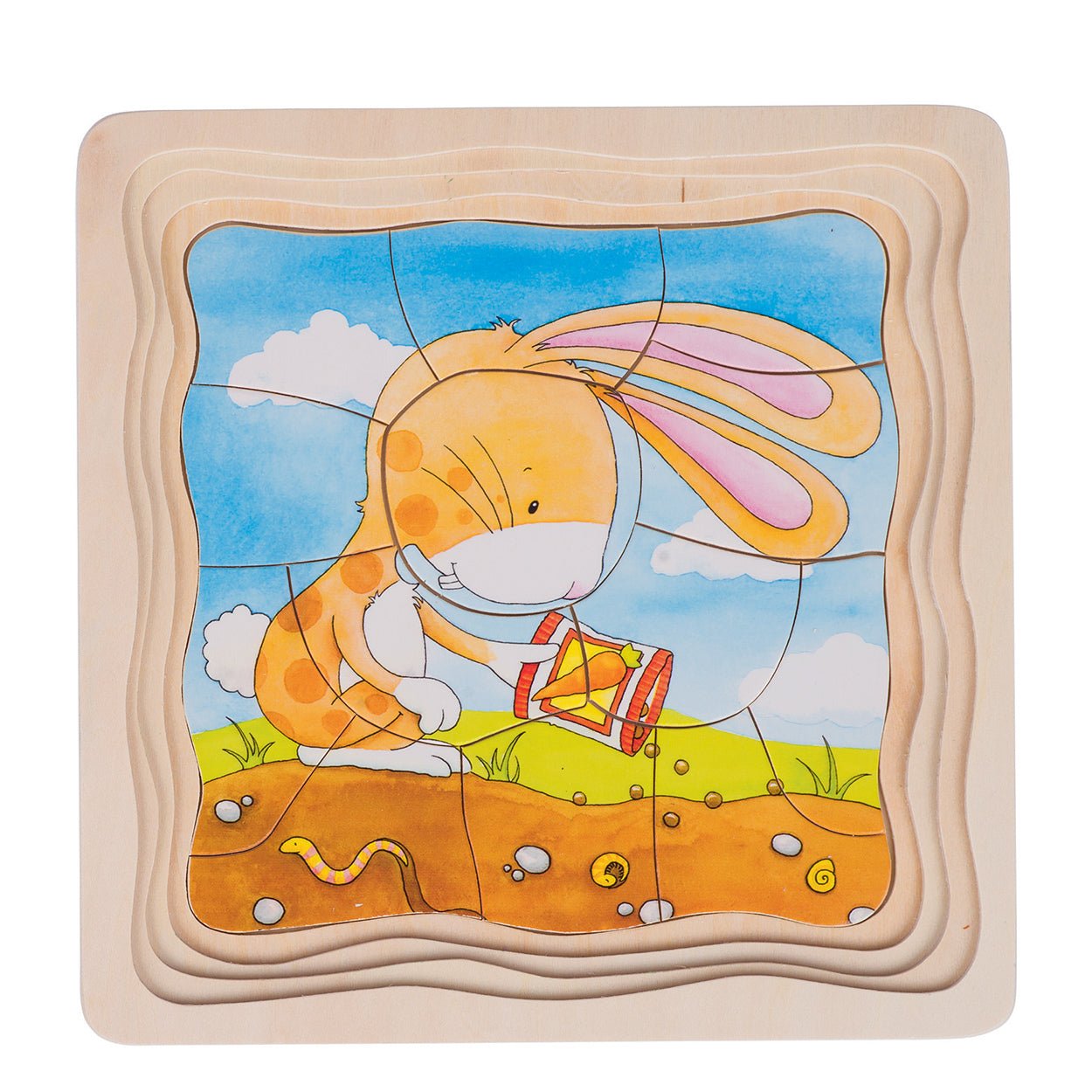 Goki - Houten Lagenpuzzel Moestuin 53st - Playlaan