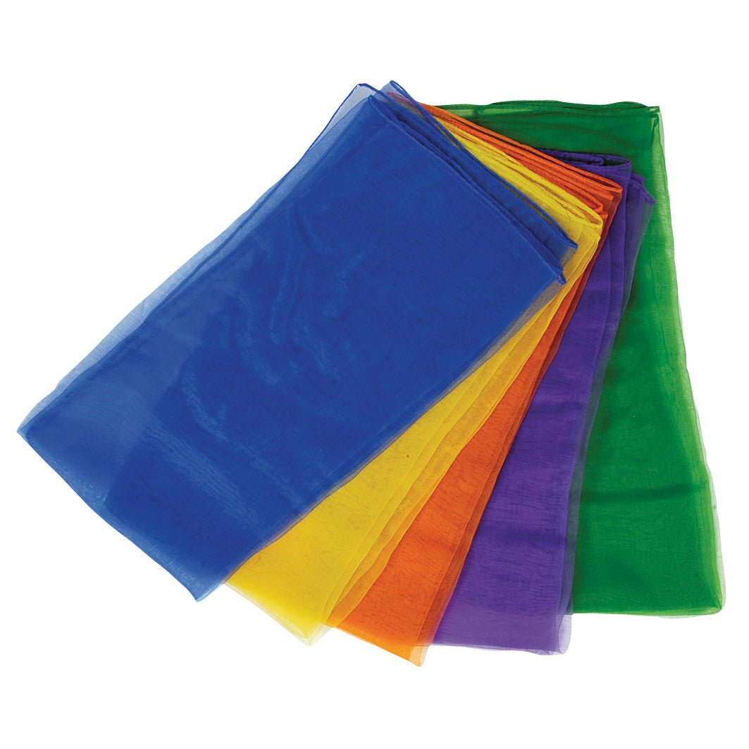 Goki - Regenboog Sjaaltjes Goochel 6st - 70x70cm - Playlaan