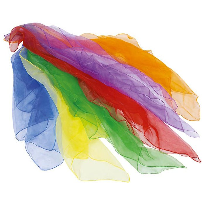 Goki - Regenboog Sjaaltjes Goochel 6st - 70x70cm - Playlaan