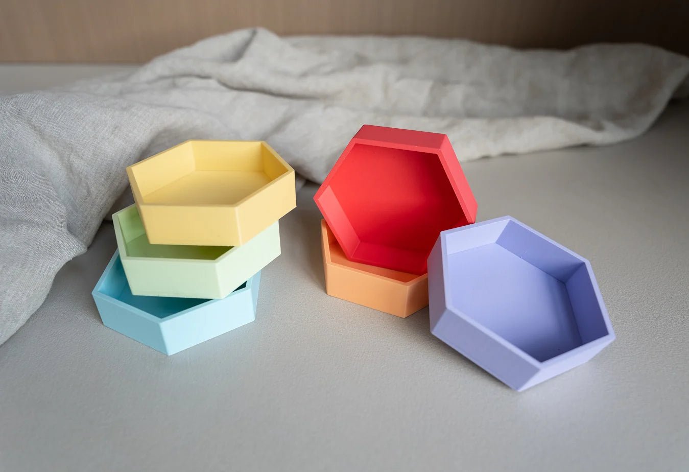 Grennn - Grennn - Pastel zeshoek set (6st) - Mandigo - Playlaan