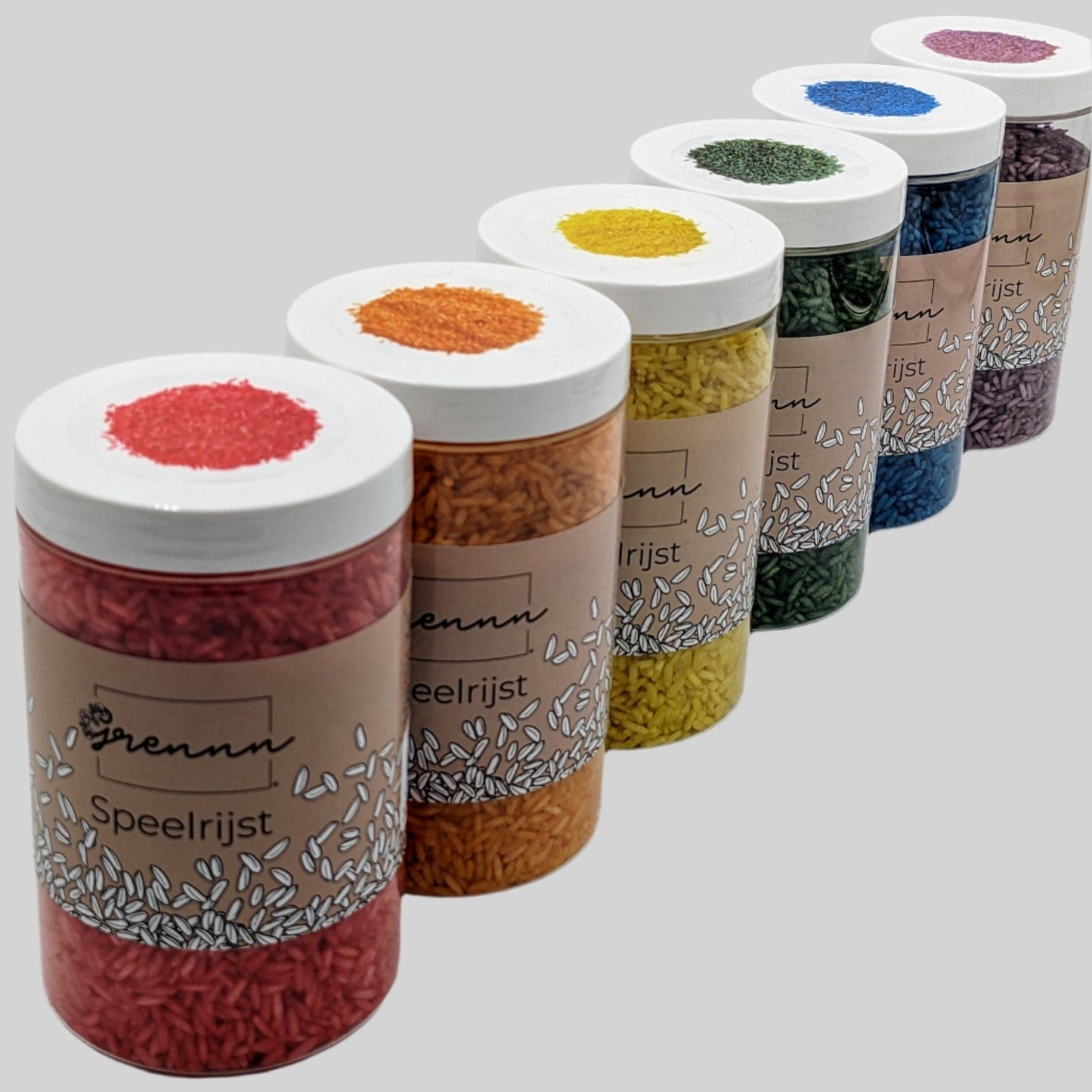 Grennn - Grennn - Speelrijst Regenboog 6 potjes - Playlaan