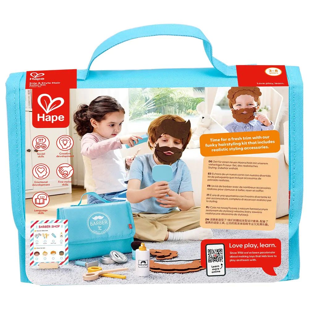 Hape - Hape - Barbershop speelset voor kinderen - Snip & Style - Playlaan