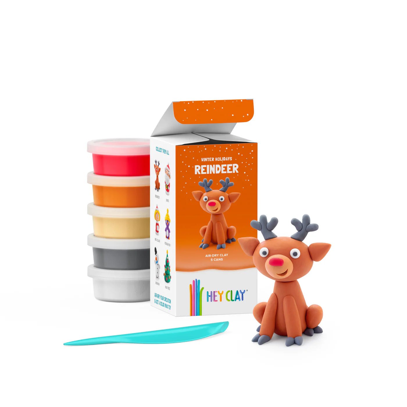 Hey Clay - Winter Holidays - Reindeer - 5 potjes - Playlaan