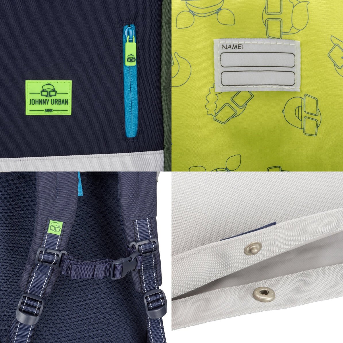 Johnny Urban - Johnny Urban - Junior Aaron Rugzak - Blauw Multi - Playlaan
