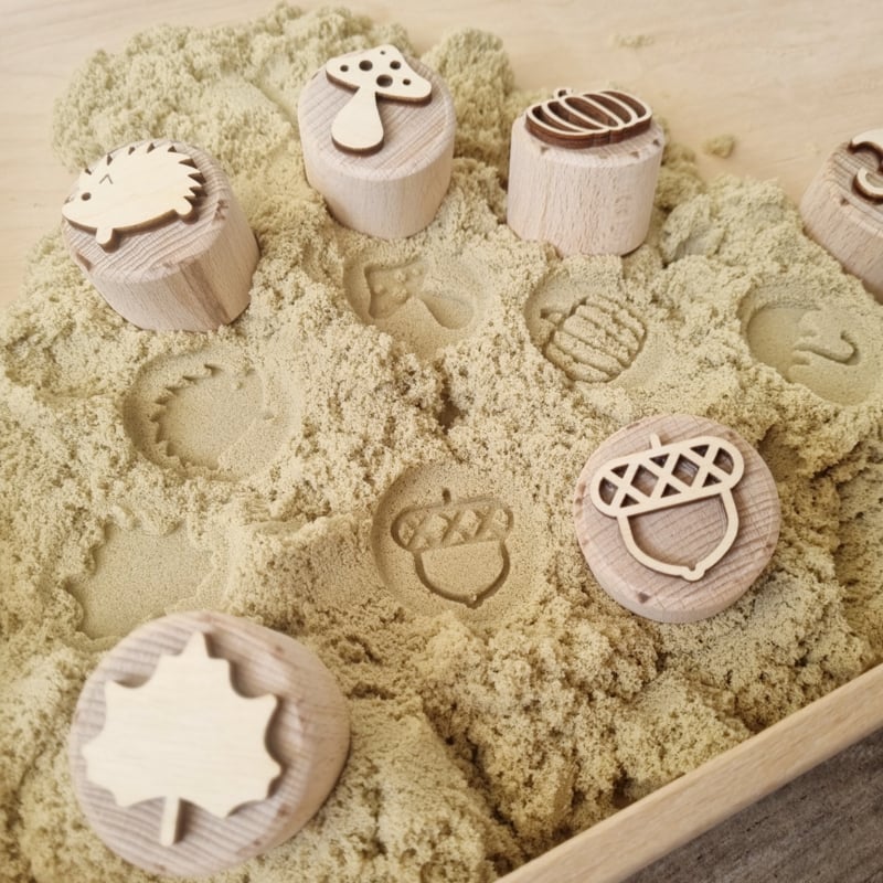 Kiddi - Houten stempelset HERFST - Playlaan