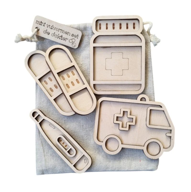 Kiddi - Kiddi - Mini Vulvormen set de dokter - Playlaan