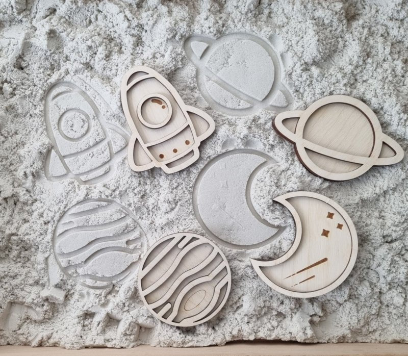 Kiddi - Vulvormen / speel tray mini set space - Playlaan