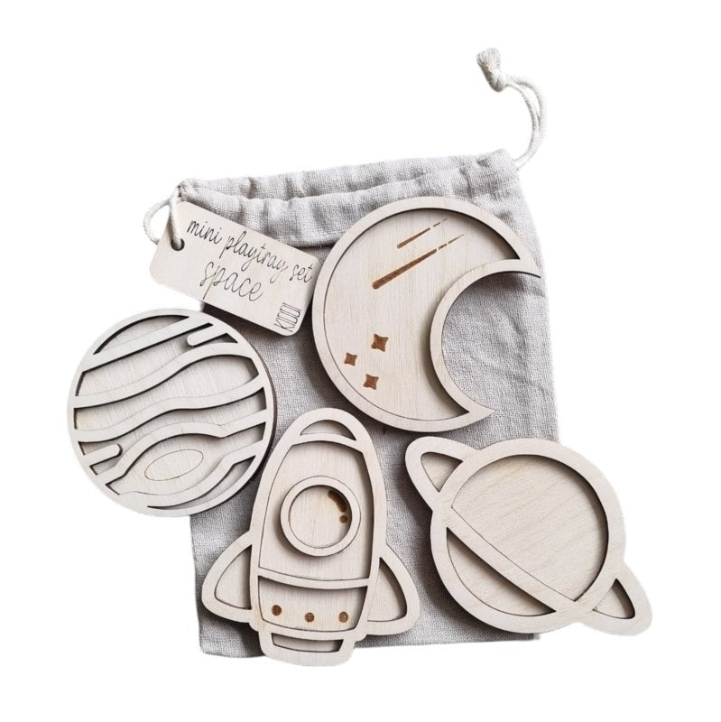 Kiddi - Vulvormen / speel tray mini set space - Playlaan