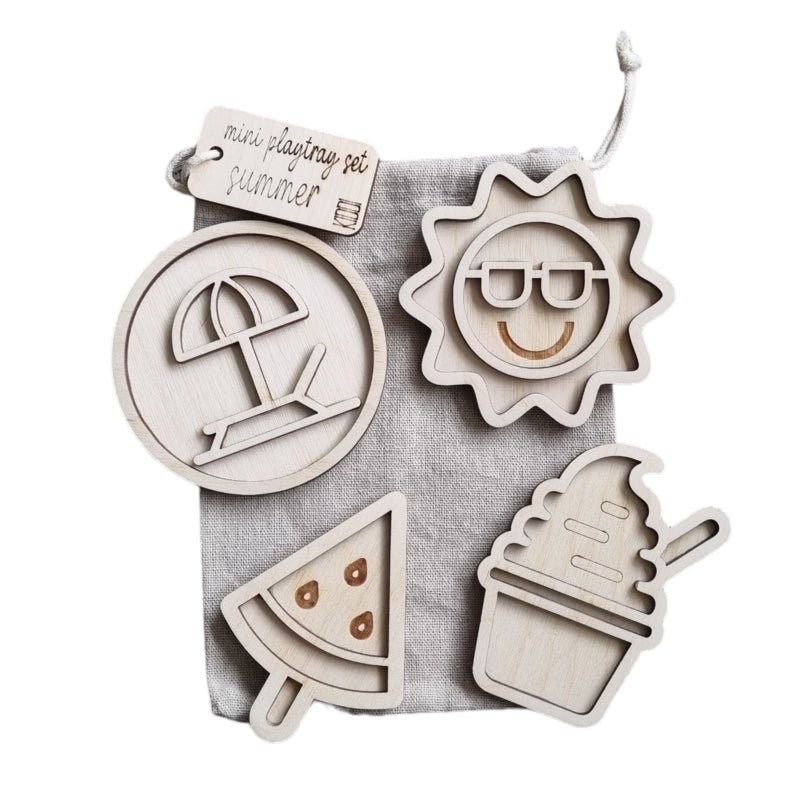 Kiddi - Vulvormen / Speel Tray mini set Summer - Playlaan